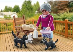 Playmobil Figurina bunicuta cu pisici (PM71172) - bekid