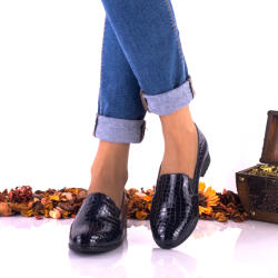  Pantofi dama casual bleumarin din piele naturala croco - NAA250 - ellegant