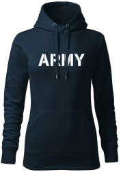 DRAGOWA дамски суитшърт с качулка, Army, тъмносин, 320г/м2 (5954)