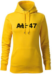 DRAGOWA дамски суитшърт с качулка, ak47, жълт, 320г/м2 (5974)