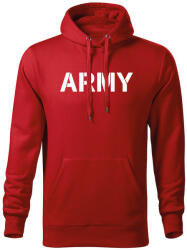 DRAGOWA мъжки суитшърт с качулка Army, червен, 320 г/м2 (5691)