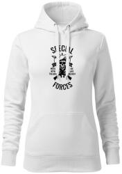 DRAGOWA дамски суитшърт с качулка, Special Forces, бял, 320г/м2 (5944)