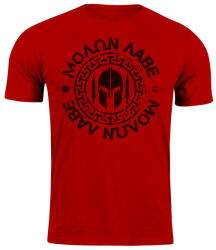 DRAGOWA Тениска с къс ръкав Molon Labe, червена, 160 г/м2 (11275)