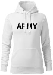 DRAGOWA дамски суитшърт с качулка, Army, бял, 320г/м2 (5933)