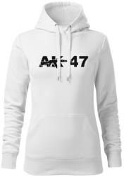 DRAGOWA дамски суитшърт с качулка, ak47, бял, 320г/м2 (5931)