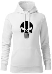 DRAGOWA дамски суитшърт с качулка, Punisher, бял, 320г/м2 (5940)