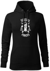 DRAGOWA дамски суитшърт с качулка, Special Forces, черен, 320г/м2 (5890)