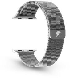 RhinoTech acél szíj Milanese Tension az Apple Watch 42 / 44 / 45mm-es órájához Ezüst (RTACC222)