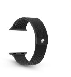 RhinoTech acél szíj milánói feszültség az Apple Watch 42 / 44 / 45mm-es órájához Fekete (RTACC220)