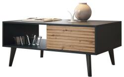 Mirjan24 Kávésasztal WILLOW 46x104 cm fekete/barna MJ0006 (MJ0006)