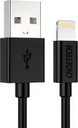 Choetech IP0026 USB-A apa - Lightning apa Adat és töltő kábel - Fekete (1.2m) (IP0026 BK)