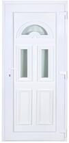 Delta Temze jobbos műanyag bejárati ajtó 100x210 cm, fehér, 3 üveges