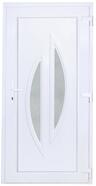 Delta Rajna jobbos műanyag bejárati ajtó 100x210 cm, fehér, üvegezett