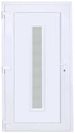 Delta Bodrog balos műanyag bejárati ajtó 100x210 cm, fehér, üvegezett