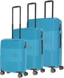 Travelite Waal türkiz 4 kerekű 3 részes bőrönd szett (76640-23)
