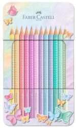 Faber-Castell Creioane colorate 12 culori Faber-Castell Sparkle Pastel, cutie metalica (FC201910)