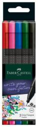 Faber-Castell Set 5 linere 0, 4mm Faber-Castell Grip (FC151604)