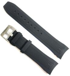 Tissot Curea Ceas Silicon Premium - Neagră cu Cusătură Galbena (20mm, 22mm, 24mm) (WZ5332)