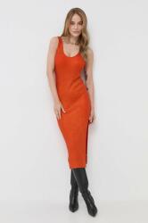 Patrizia Pepe ruha narancssárga, midi, testhezálló - narancssárga 38 - answear - 108 990 Ft
