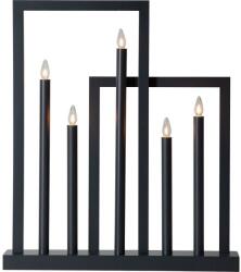EGLO 410952 - Karácsonyi gyertyatartó FRAME 5xE10/3W/230V fekete 410952 (EG410952)