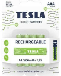 Tesla Akkumulátorok Aaa Green újratölthető (hr03 / Buborékfólia 4 Db) (16030421)