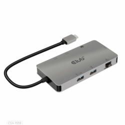 Club 3D CSV-1593 hálózati csatlakozó USB 3.2 Gen 1 (3.1 Gen 1) Type-C 16200 Mbit/s Fémes (CSV-1593)