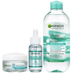 Garnier Skin Naturals Hyaluronic Aloe Micellar Water set apă micelară 400 ml + ser facial 30 ml + cremă de zi 50 ml pentru femei