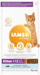 Iams 3kg IAMS for Vitality Kitten tengeri hal száraz macskatáp 10% kedvezménnyel