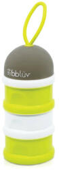 BBluv Recipient pentru lapte praf sau gustari, Dose, Cu trei compartimente, BPA Free, Bbluv, Lime (BBL-B0115-L)