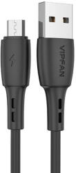 Vipfan Cablu de Date Vipfan USB to Micro USB Racing X05, 3A, 1m Negru (25523)