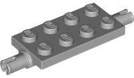 LEGO® 40687c86 - LEGO világosszürke lap 2 x 4 méretű pin csatlakozóval (40687c86)