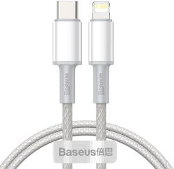 Baseus Cablu de Date Baseus High Density Braided Type-C to Lightning, PD, 20W, 1m (Alb) (6953156231924)