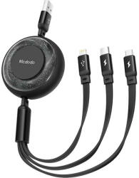 Mcdodo Cablu de Date Mcdodo 3in1 USB to USB-C / Lightning / Micro USB , CA-3570, 1.2m Negru (6921002635707)