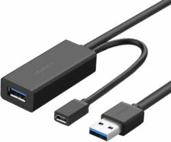 UGREEN US175 USB-A apa - USB-A anya 3.0 Aktív Hoszabbító kábel - Fekete (10m) (20827)