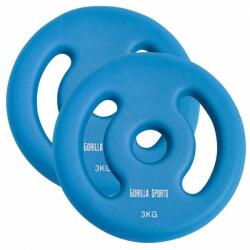 Gorilla Sports Súlytárcsa szett 2 x 3 kg világos kék Súlytárcsa