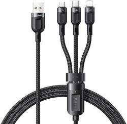 Mctoto Cablu de Date Mctoto 3in1 USB to USB-C / Lightning / Micro USB , CA-0930, 6A, 1.2m Negru (31995)