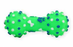 PET NOVA Jucărie pentru câini - halteră verde din vinil cu scârțâitoare 10, 5cm