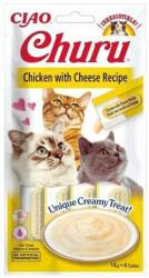 INABA Inaba Churu Piure de pui cu brânză pentru pisici 4 x 14 g