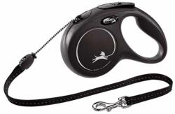 flexi Lesă Flexi New Classic M pentru câini de până la 20kg, lungime coardă 5m - culoare neagră