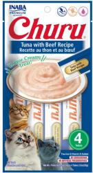 Inaba Foods Inaba Churu Piure de ton pentru pisici cu aromă de vită 4 x 14 g