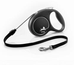 flexi Lesă Flexi Black Design M, pentru câini de până la 20kg, lungime coardă 5m - negru