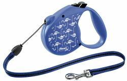 flexi Flexi Standard Flamingo M până la 20 kg, cablu de 5 m - albastru