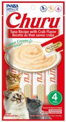Inaba Foods Inaba Churu Piure de ton cu aromă de crab pentru pisici 4 x 14 g