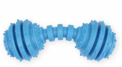 PET NOVA TPR jucărie de cățel - ganteră albastră cu clopoței 12 cm