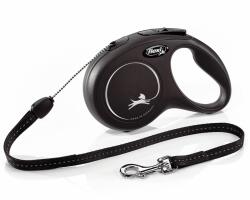 flexi Lesă Flexi New Classic S pentru câini de până la 12 kg, lungime coardă 8 m - culoare neagră