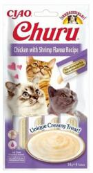 Inaba Foods Inaba Churu Piure de pui cu creveți pentru pisici 4 x 14 g