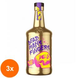 Dead Man's Fingers Set 3 x Rom Negru Dead Man's Fingers, Black Rum 40% Alcool, 0.7 l