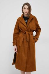 Sisley palton femei, culoarea maro, de tranzitie PPYX-KPD035_98X