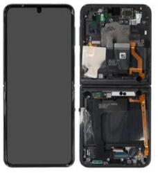 Samsung F721 Galaxy Z Flip 4 5G 2022 Belső LCD Kijelző+Érintőpanel, Fekete, Black (GH96-15162A, GH96-15162B) Service Pack