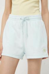 Converse pantaloni scurti femei, culoarea turcoaz, neted, high waist PPYX-SZD10F_06X (10024778.A01)